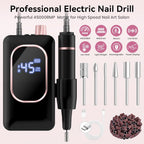 45,000RPM Electric Nail Drill Kit – Rechargeable & Portable