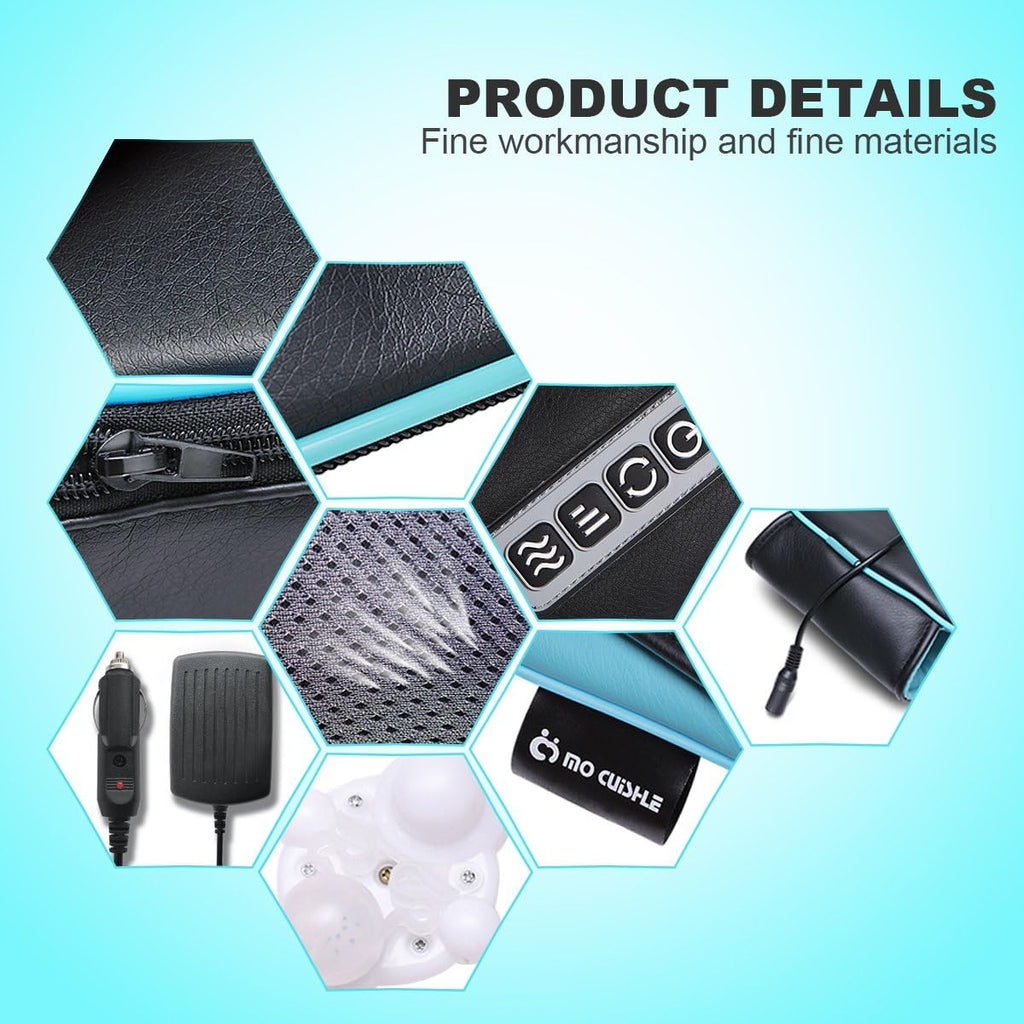 Mo Cuishle Shiatsu Neck & Back Massager with Heat – Deep Tissue 4D Kneading Pain Relief