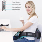 Mo Cuishle Shiatsu Neck & Back Massager with Heat – Deep Tissue 4D Kneading Pain Relief