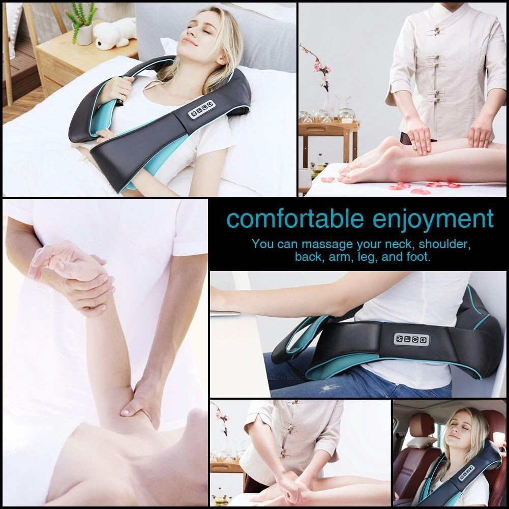Mo Cuishle Shiatsu Neck & Back Massager with Heat – Deep Tissue 4D Kneading Pain Relief