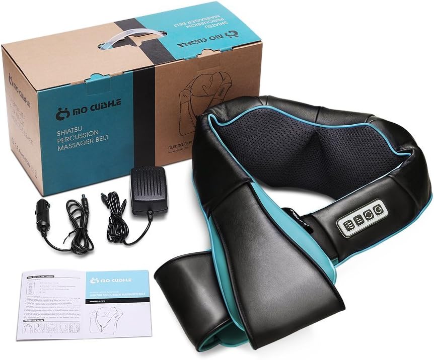Mo Cuishle Shiatsu Neck & Back Massager with Heat – Deep Tissue 4D Kneading Pain Relief