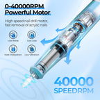 40,000RPM Electric Nail Drill – LCD Display Nail File Kit