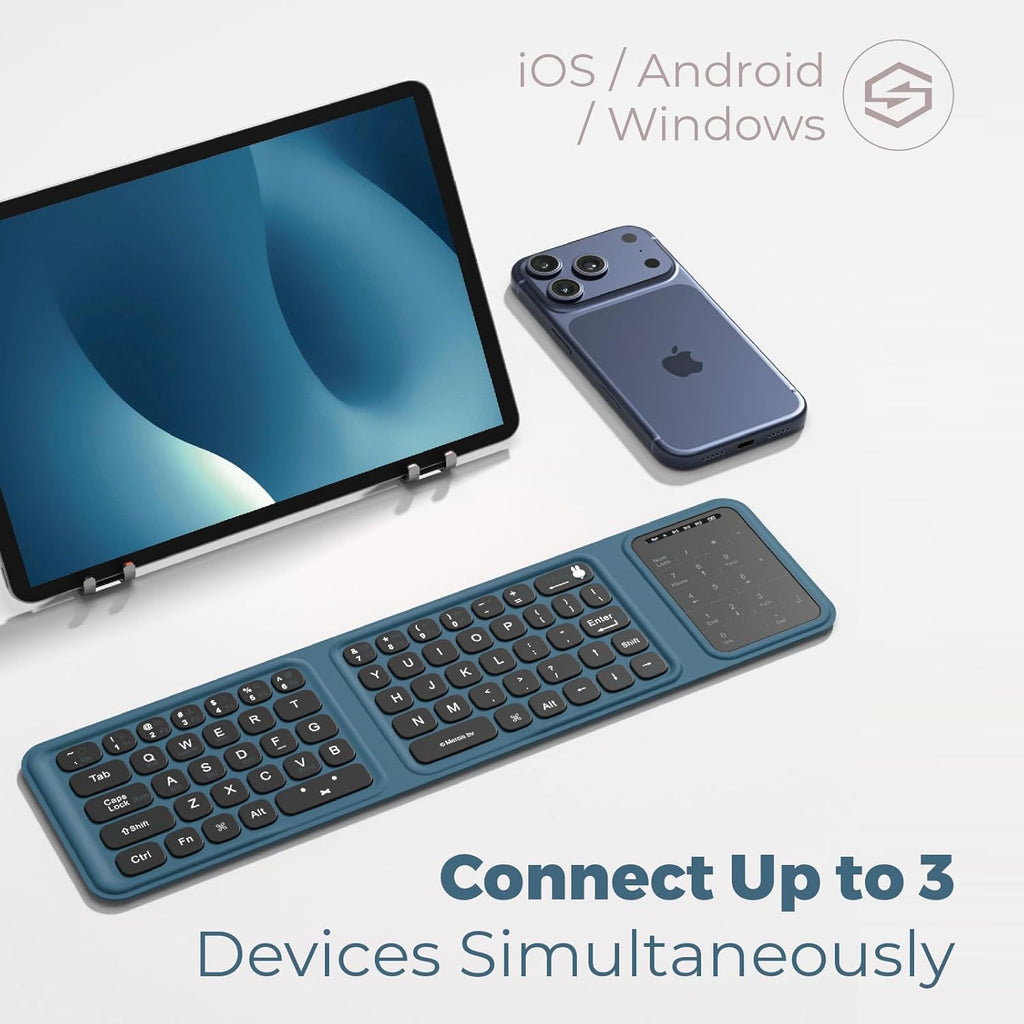 MIPOW Triple-Fold Bluetooth Keyboard