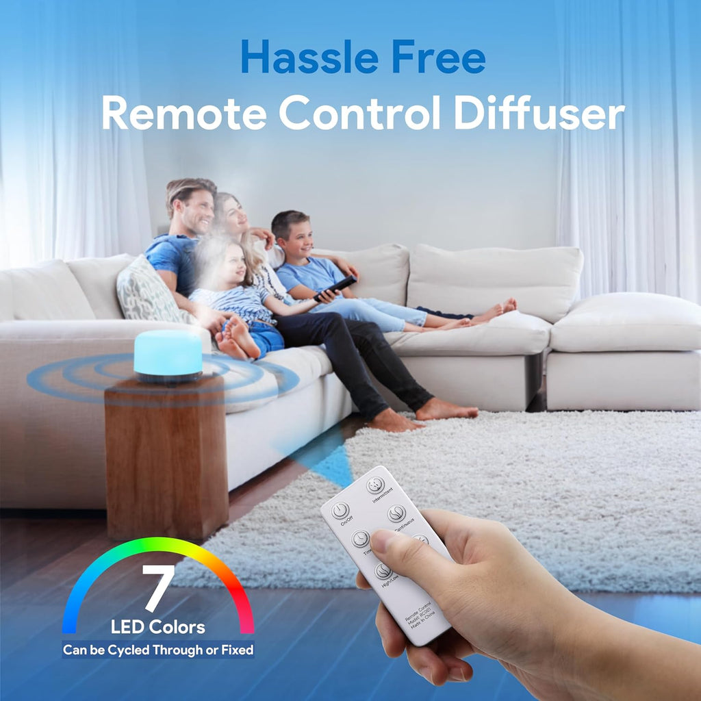ASAKUKI 500ML Essential Oil Diffuser with Remote & LED Lights