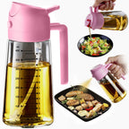 TrendPlain 2-in-1 Glass Olive Oil Sprayer & Dispenser – 470ml BPA