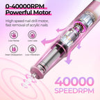 40,000RPM Electric Nail Drill – LCD Display Nail File Kit