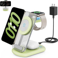 RYND 3-in-1 MagSafe Wireless Charging Station – Foldable Fast Charger for iPhone, Apple Watch & AirPods