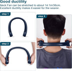 Portable Bladeless Neck Fan – Hands-Free Cooling, Rechargeable, 3 Speeds