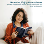 Portable Bladeless Neck Fan – Hands-Free Cooling, Rechargeable, 3 Speeds