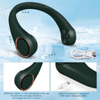 Portable Bladeless Neck Fan – Hands-Free Cooling, Rechargeable, 3 Speeds