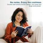 Portable Bladeless Neck Fan – Hands-Free Cooling, Rechargeable, 3 Speeds