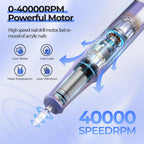 40,000RPM Electric Nail Drill – LCD Display Nail File Kit