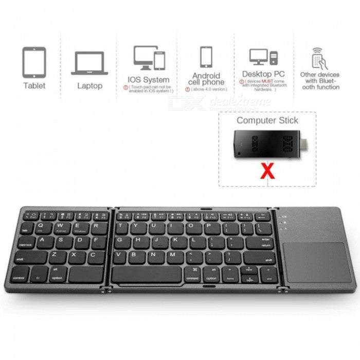 Mini  Foldable  Touch  3.0  Bluetooth  Keyboard
