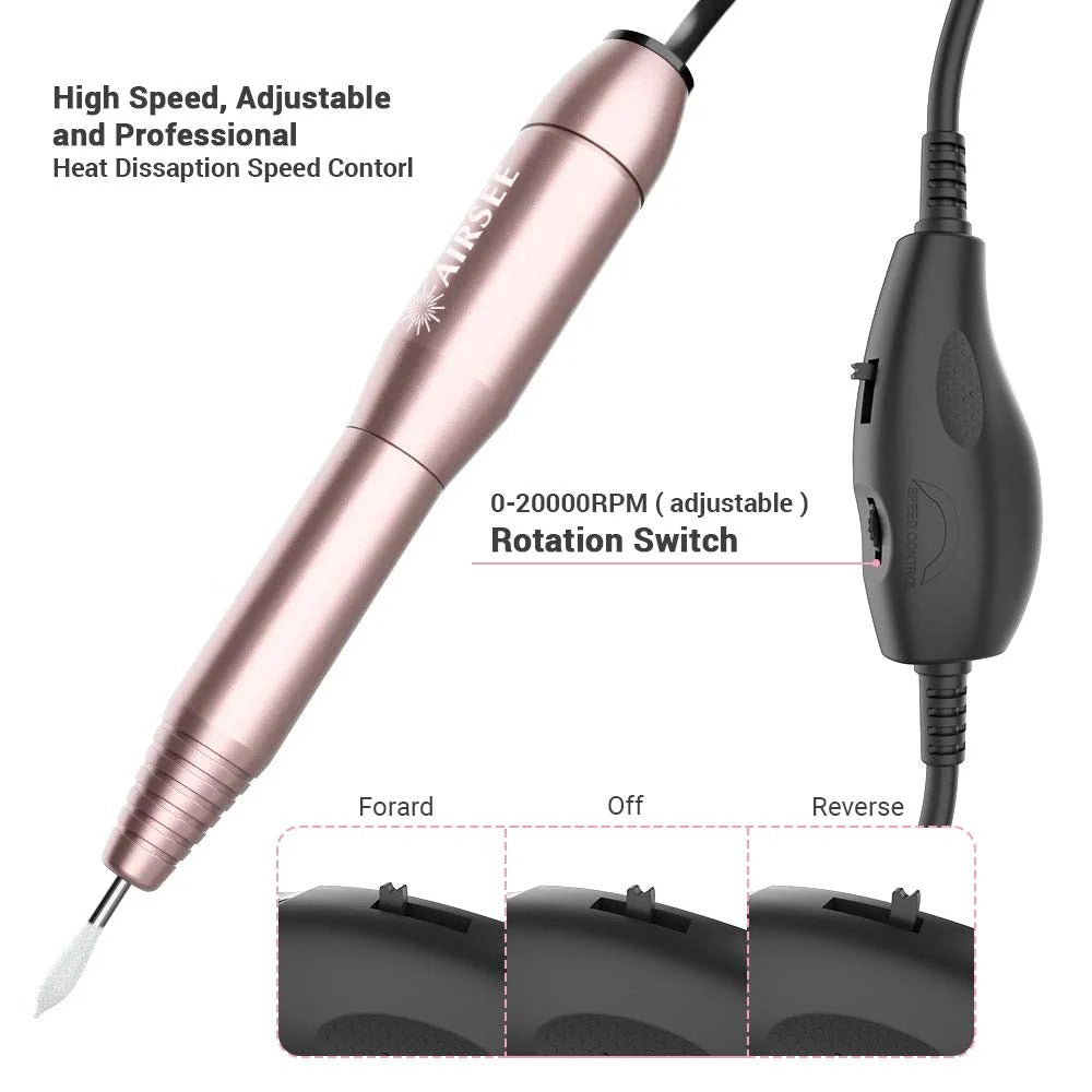 Arirsee N24 Portable Nail Drill 20000 RPM
