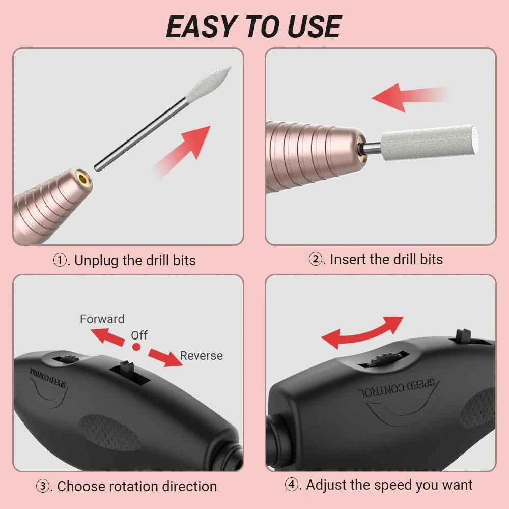 Arirsee N24 Portable Nail Drill 20000 RPM