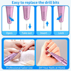 35,000RPM Cordless Nail Drill Kit – Rechargeable & Portable