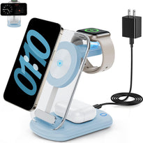 RYND 3-in-1 MagSafe Wireless Charging Station – Foldable Fast Charger for iPhone, Apple Watch & AirPods