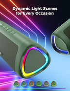 BolaButty Portable Bluetooth Speaker – HD Sound, 20H Playtime, IPX5 Waterproof, RGB Lights (BT 5.3)