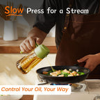 TrendPlain 2-in-1 Glass Olive Oil Sprayer & Dispenser – 470ml BPA