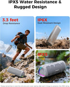 BolaButty Portable Bluetooth Speaker – HD Sound, 20H Playtime, IPX5 Waterproof, RGB Lights (BT 5.3)