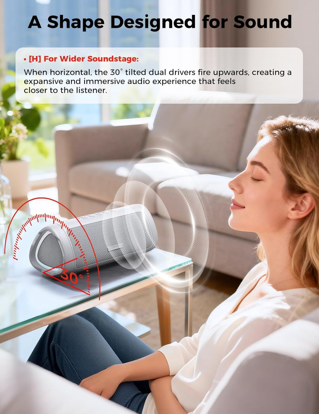 BolaButty Portable Bluetooth Speaker – HD Sound, 20H Playtime, IPX5 Waterproof, RGB Lights (BT 5.3)