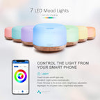 ASAKUKI 500ML Essential Oil Diffuser with Remote & LED Lights