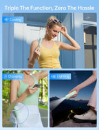 3-in-1 Mini Portable Fan – Rechargeable Fan + Power Bank + Flashlight