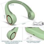 Portable Bladeless Neck Fan – Hands-Free Cooling, Rechargeable, 3 Speeds