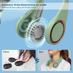 Portable Bladeless Neck Fan – Hands-Free Cooling, Rechargeable, 3 Speeds