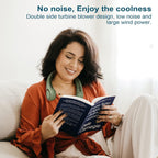 Portable Bladeless Neck Fan – Hands-Free Cooling, Rechargeable, 3 Speeds