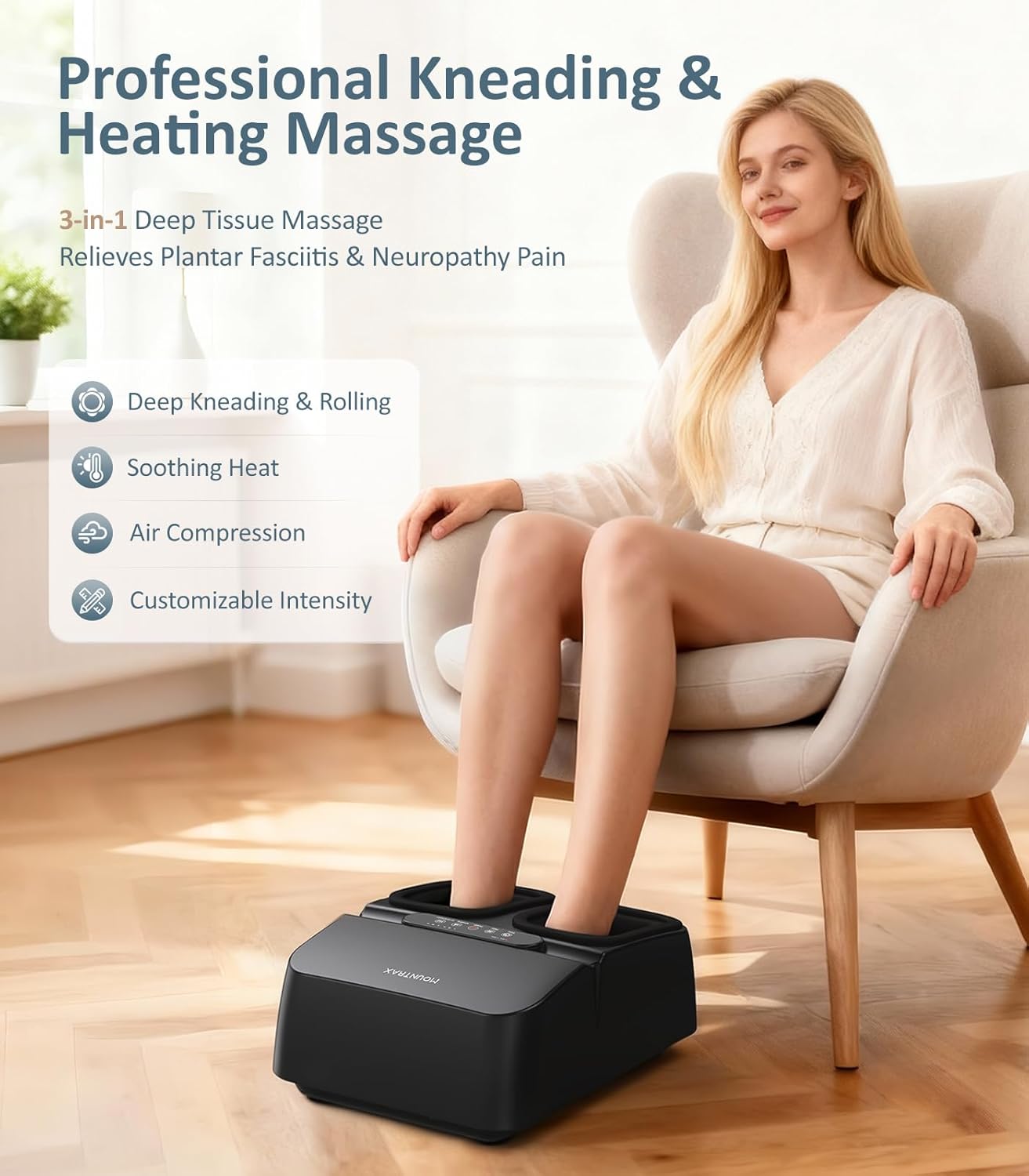 MOUNTRAX Foot Massager with Heat & Remote