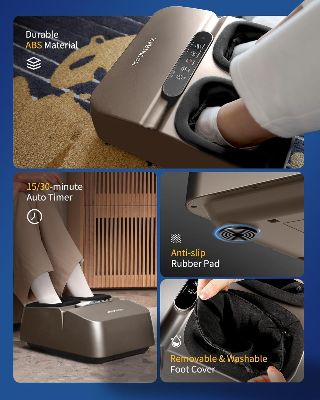 MOUNTRAX Foot Massager with Heat & Remote