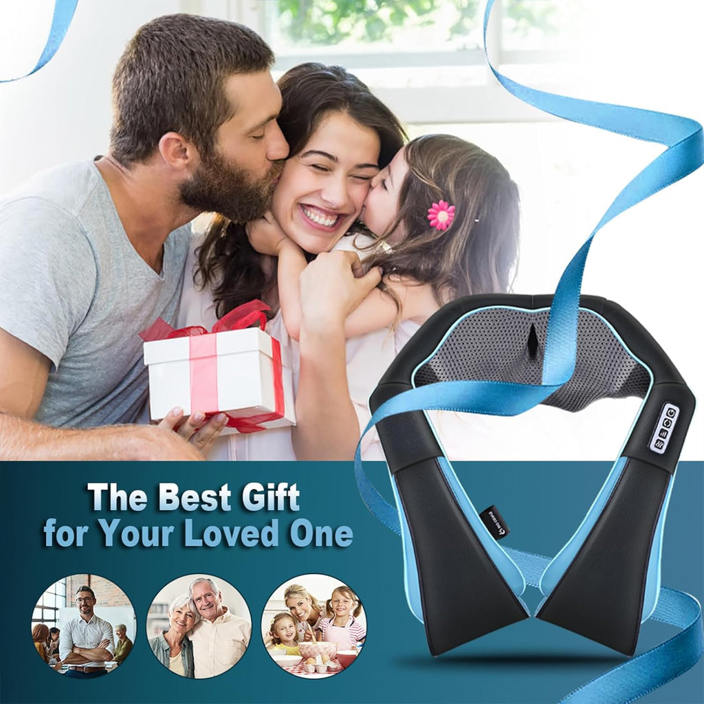 Mo Cuishle Shiatsu Neck & Back Massager with Heat – Deep Tissue 4D Kneading Pain Relief