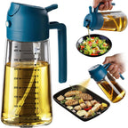 TrendPlain 2-in-1 Glass Olive Oil Sprayer & Dispenser – 470ml BPA