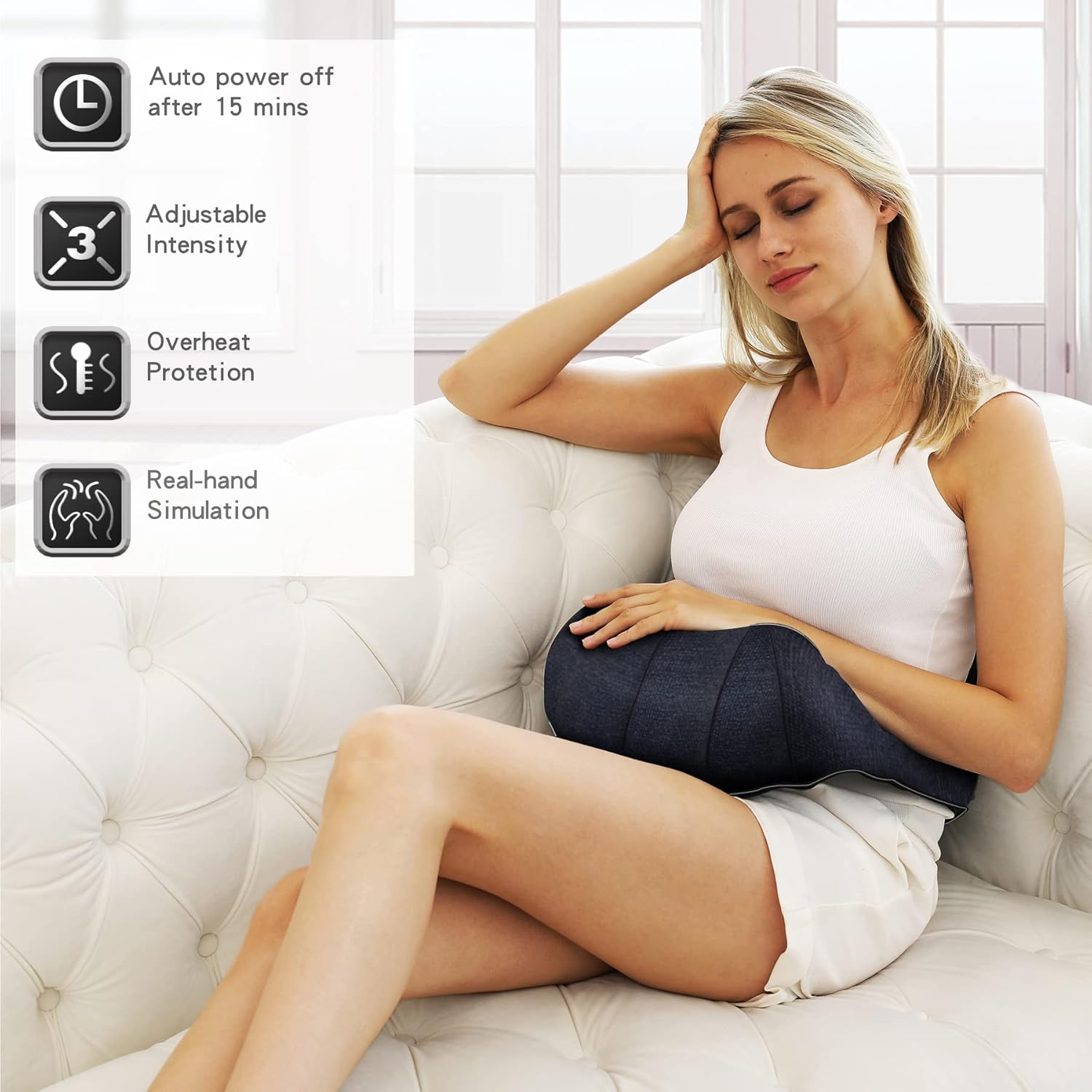 Mo Cuishle Shiatsu Neck & Back Massager with Heat – Deep Tissue 4D Kneading Pain Relief