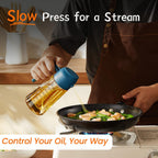 TrendPlain 2-in-1 Glass Olive Oil Sprayer & Dispenser – 470ml BPA