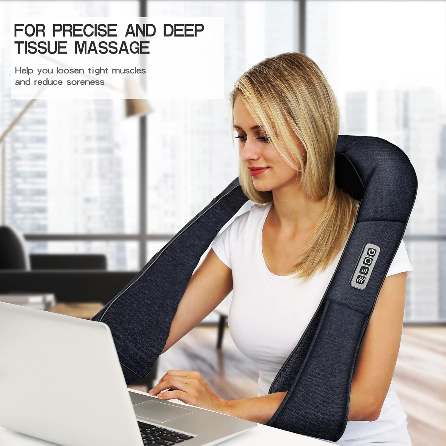 Mo Cuishle Shiatsu Neck & Back Massager with Heat – Deep Tissue 4D Kneading Pain Relief