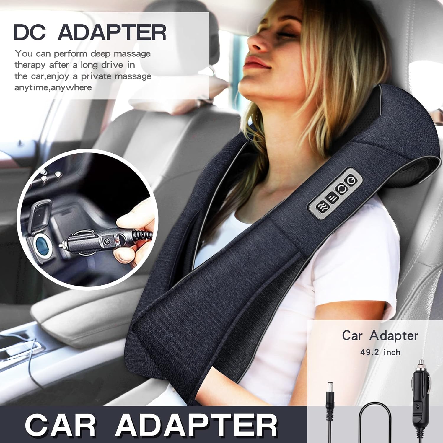 Mo Cuishle Shiatsu Neck & Back Massager with Heat – Deep Tissue 4D Kneading Pain Relief