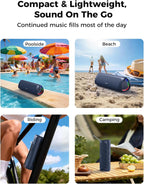 BolaButty Portable Bluetooth Speaker – HD Sound, 20H Playtime, IPX5 Waterproof, RGB Lights (BT 5.3)