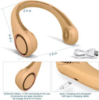 Portable Bladeless Neck Fan – Hands-Free Cooling, Rechargeable, 3 Speeds