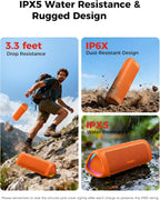 BolaButty Portable Bluetooth Speaker – HD Sound, 20H Playtime, IPX5 Waterproof, RGB Lights (BT 5.3)