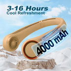 Portable Bladeless Neck Fan – Hands-Free Cooling, Rechargeable, 3 Speeds