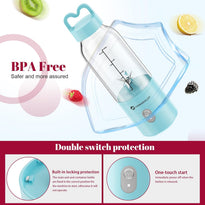 HOMEXUP Portable Personal Blender – 500ml Smoothie & Juice Maker