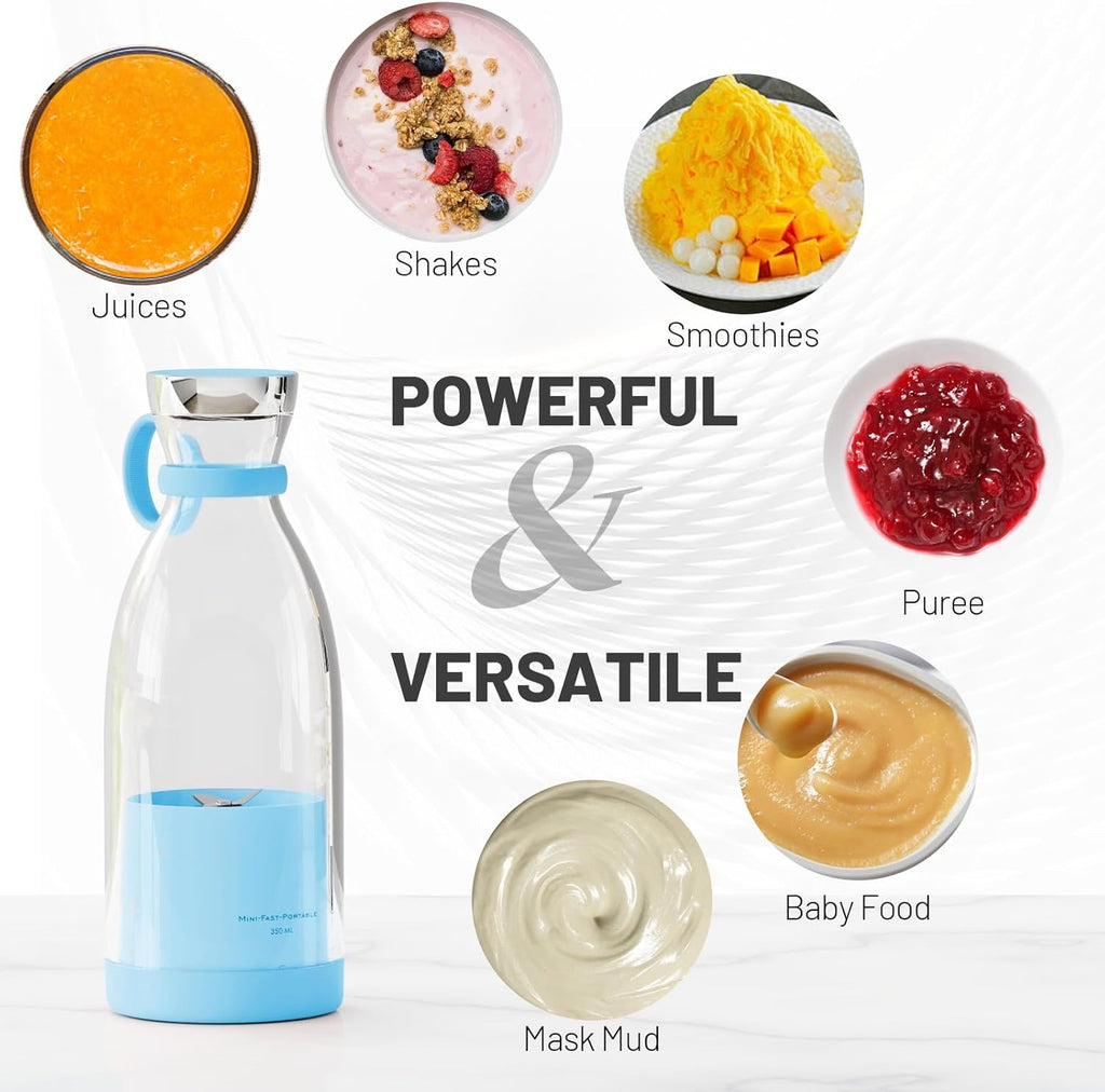 OTPEIR Portable USB Blender – 350ml Personal Smoothie Maker