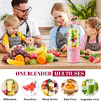 HOMEXUP Portable Personal Blender – 500ml Smoothie & Juice Maker