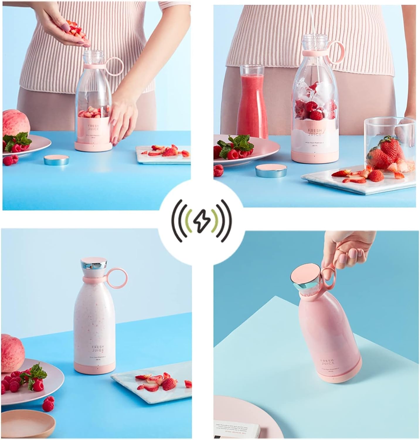 OTPEIR Portable USB Blender – 350ml Personal Smoothie Maker