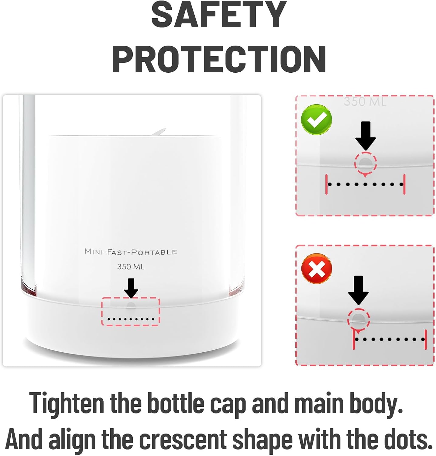 OTPEIR Portable USB Blender – 350ml Personal Smoothie Maker