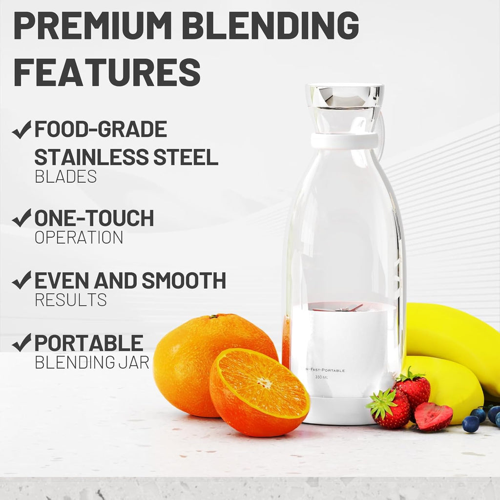 OTPEIR Portable USB Blender – 350ml Personal Smoothie Maker