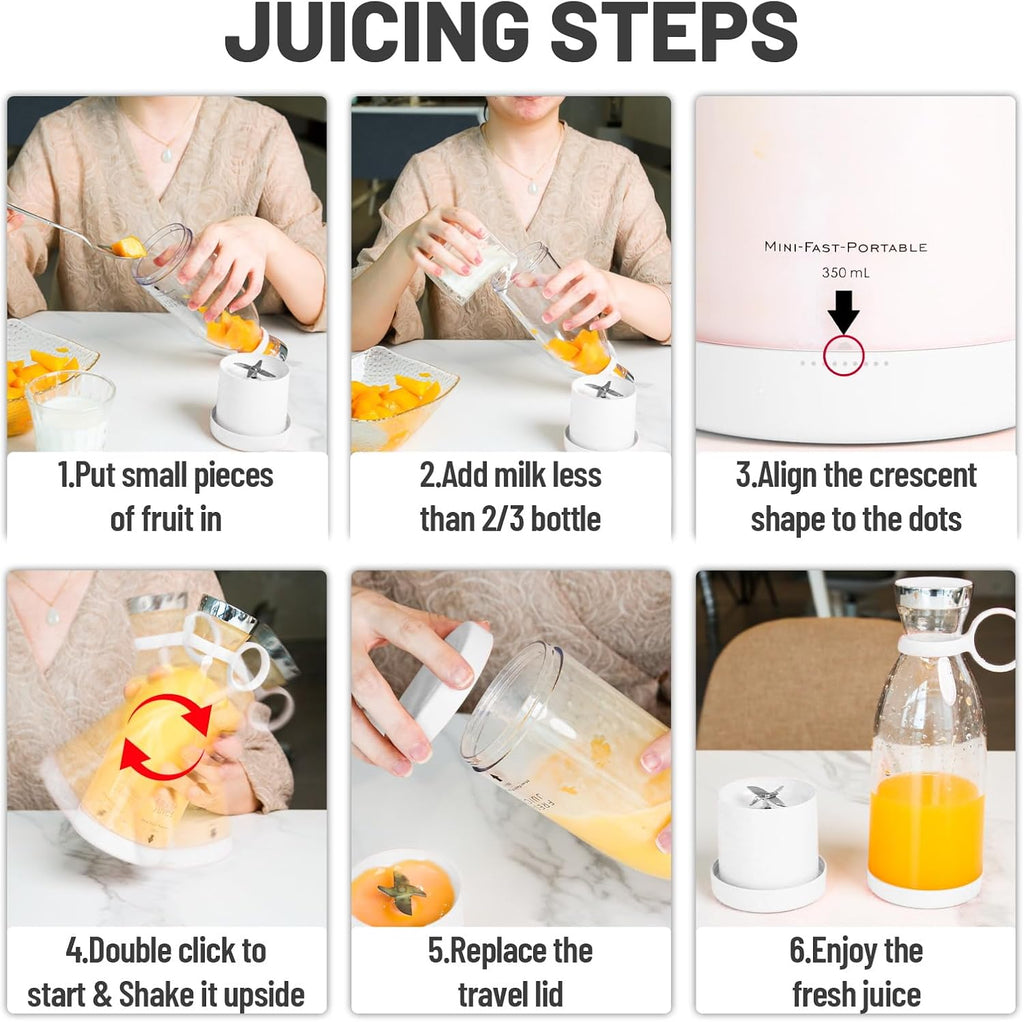 OTPEIR Portable USB Blender – 350ml Personal Smoothie Maker