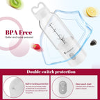 HOMEXUP Portable Personal Blender – 500ml Smoothie & Juice Maker